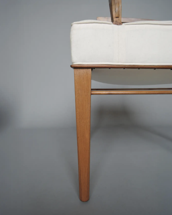 Set of 8 Fine French Art Deco Walnut Chairs by Dominique (6 Side and 2 Arm) - Image 15